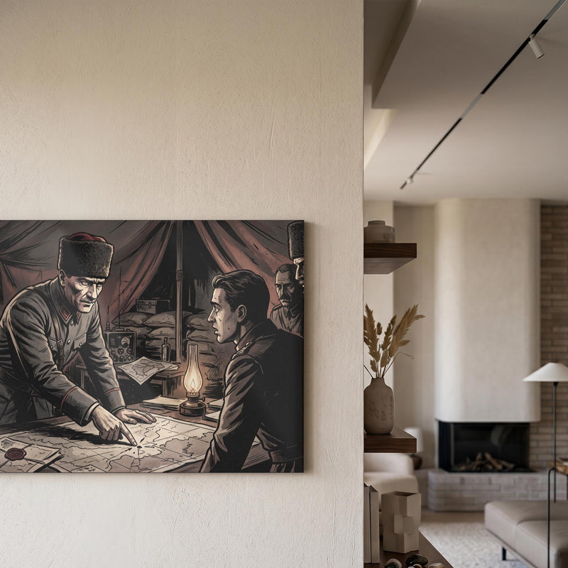 Atatürk Komuta çadırı Harita Cam Tablo – Cam Tablo