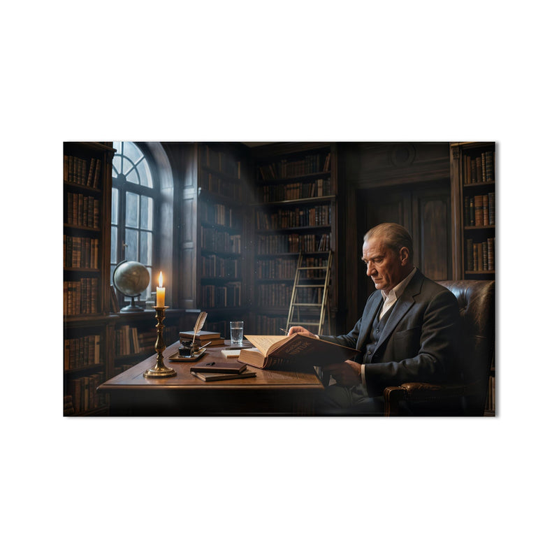 Atatürk Kütüphane Kitap Huzur Cam Tablo – Cam Tablo