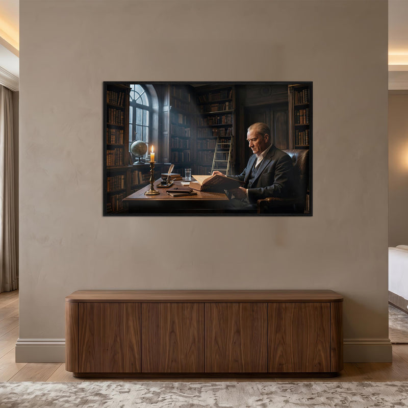 Atatürk Kütüphane Kitap Huzur Cam Tablo – Cam Tablo