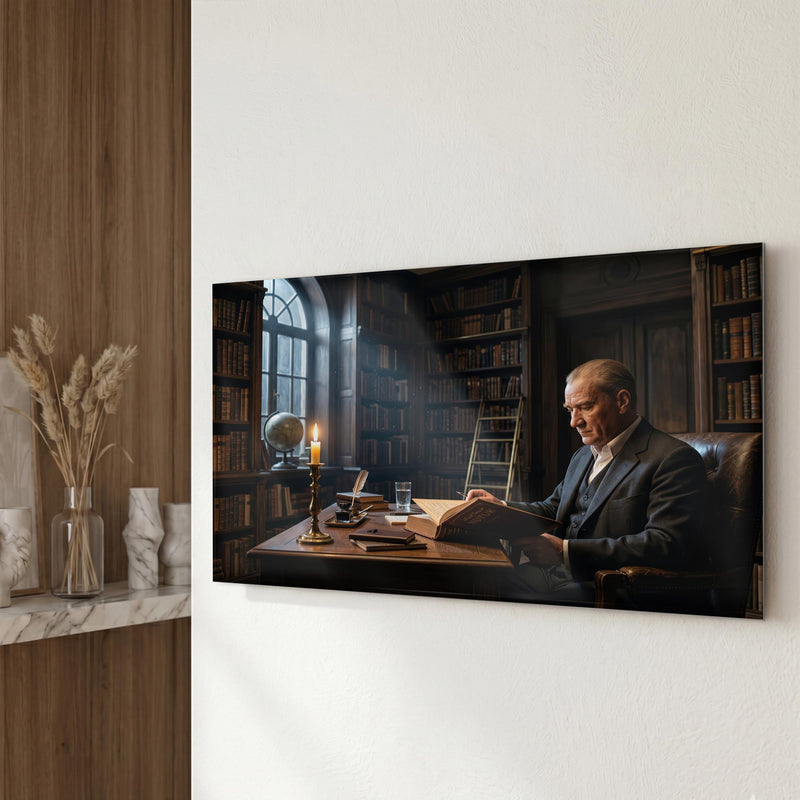 Atatürk Kütüphane Kitap Huzur Cam Tablo – Cam Tablo