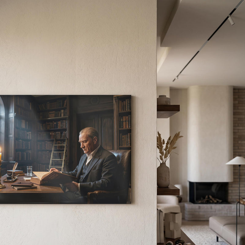 Atatürk Kütüphane Kitap Huzur Cam Tablo – Cam Tablo