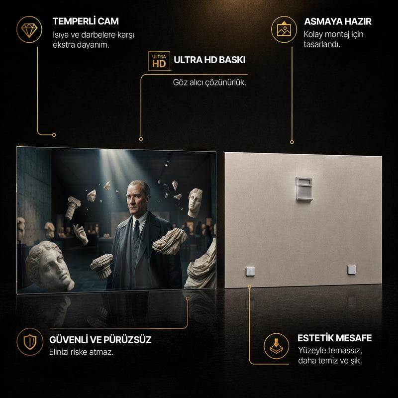 Atatürk Müze Heykel Medeniyet Cam Tablo – Cam Tablo