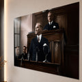 Kürsüde Atatürk Cam Tablo