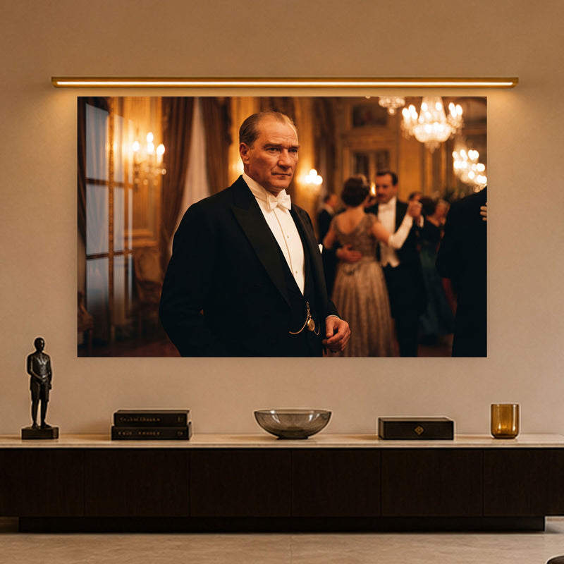 Balo Salonunda Atatürk Cam Tablo