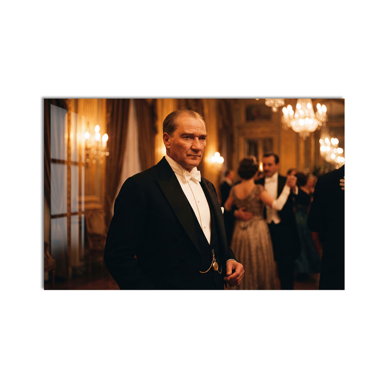 Balo Salonunda Atatürk Cam Tablo