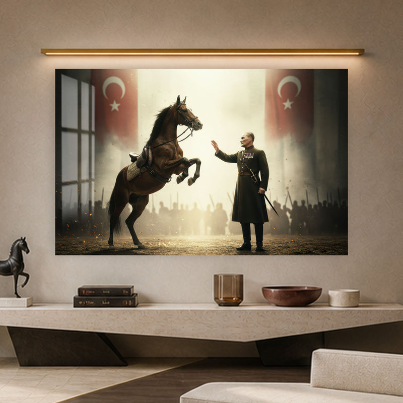 Atıyla Atatürk Cam Tablo
