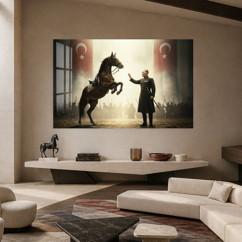 Atıyla Atatürk Cam Tablo