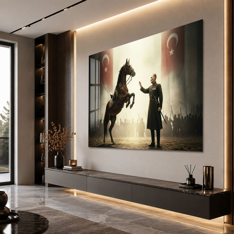 Atıyla Atatürk Cam Tablo