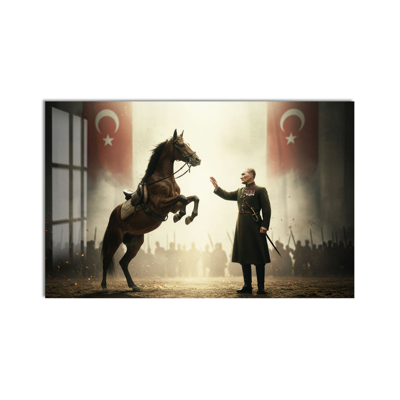 Atıyla Atatürk Cam Tablo