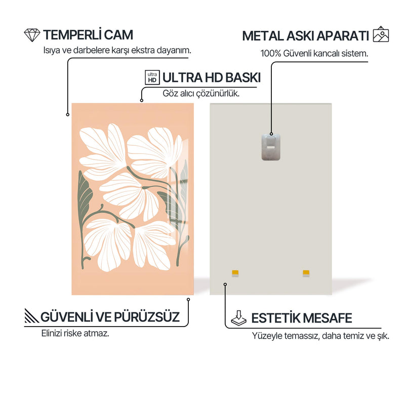 Bohem Kamelya  Cam Tablo – Cam Tablo