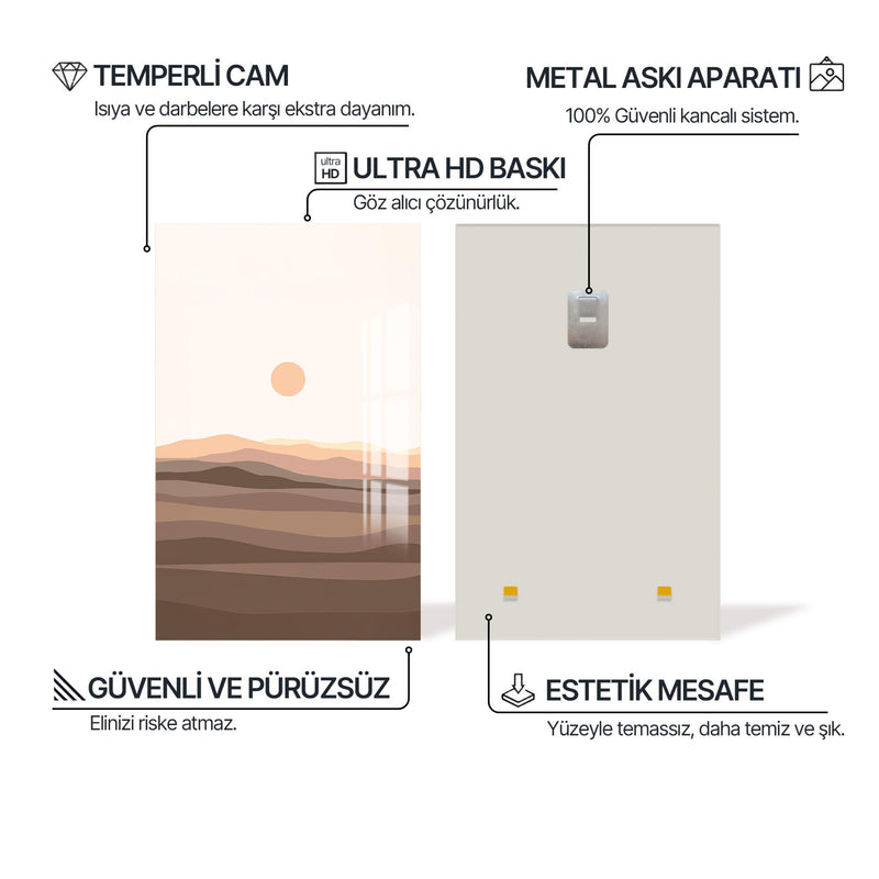 Narin Sarı Cam Tablo – Cam Tablo