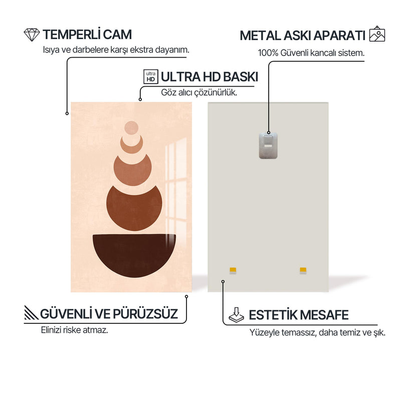 Taş Üstünde Ay Cam Tablo – Cam Tablo