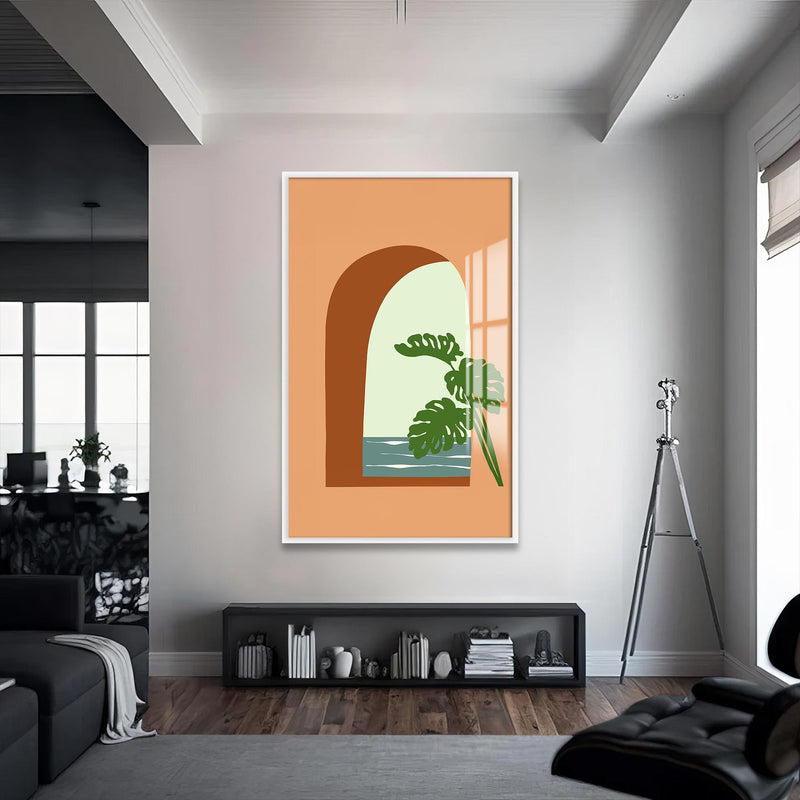 Pencere Cam Tablo – Beyaz Çerçeveli Cam Tablo
