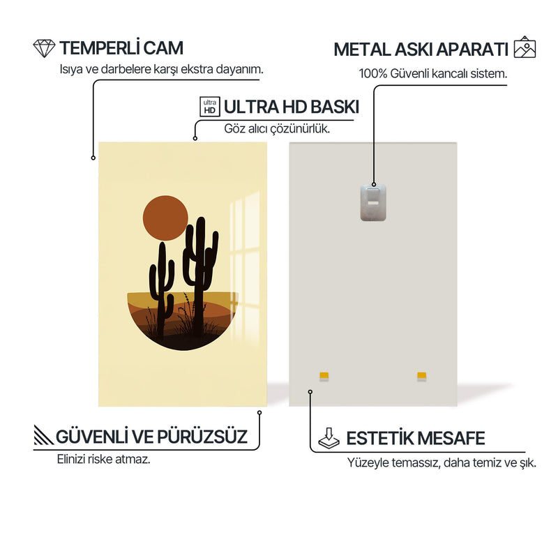 Çölde Günbatımı Cam Tablo – Cam Tablo