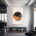 Gece Bohem Cam Tablo – Beyaz Çerçeveli Cam Tablo
