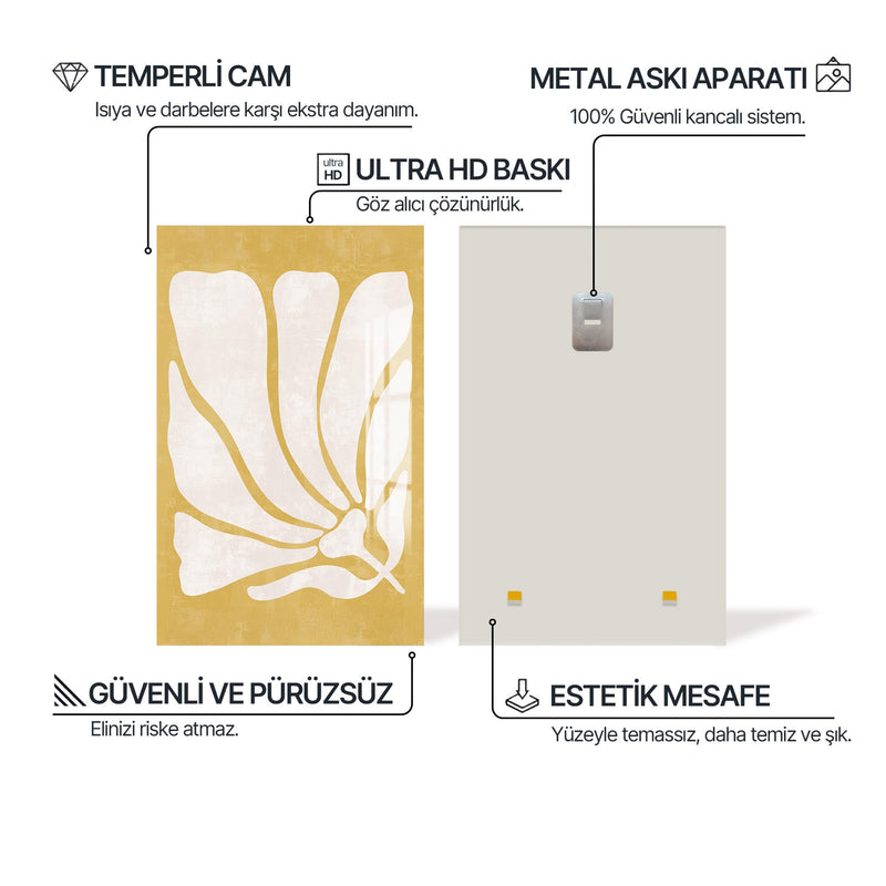Sarı Mercan Cam Tablo – Cam Tablo