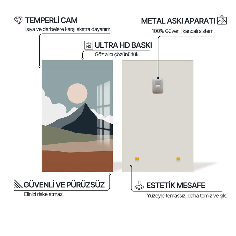 Renkli Ufuk Cam Tablo – Cam Tablo