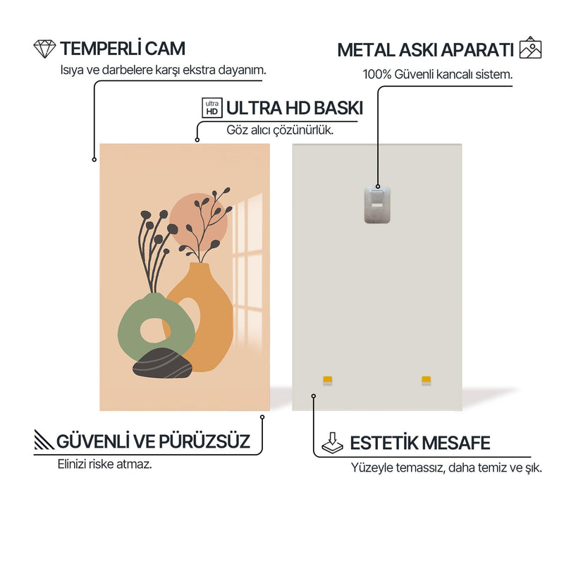 Estetik Vazolar Cam Tablo – Cam Tablo
