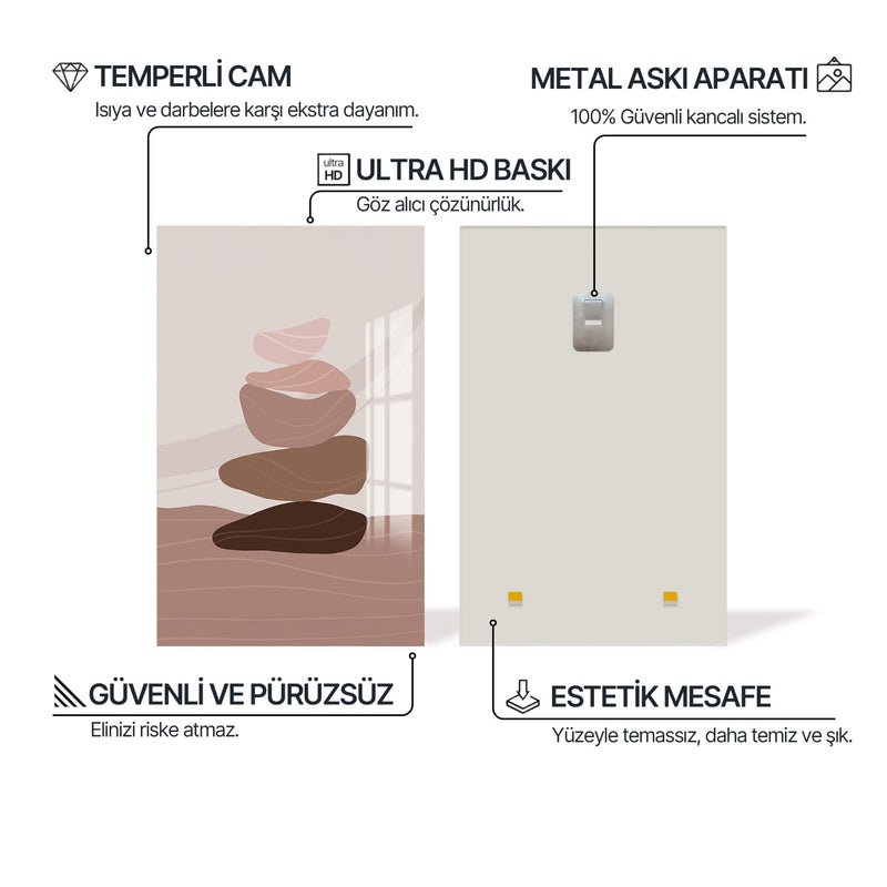 Bohem Dengeli Cam Tablo – Cam Tablo