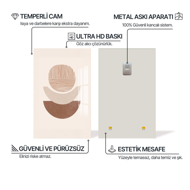 Pastel Taşlar Cam Tablo – Cam Tablo