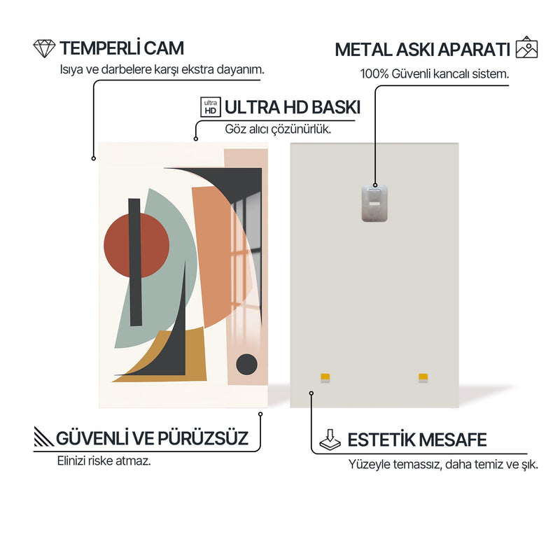 Bohem Geometri Cam Tablo – Cam Tablo