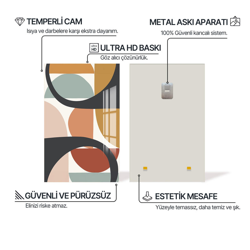 Yarım Daireler Cam Tablo – Cam Tablo