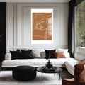 Bohem Çizgisel Kadın Cam Tablo – Cam Tablo
