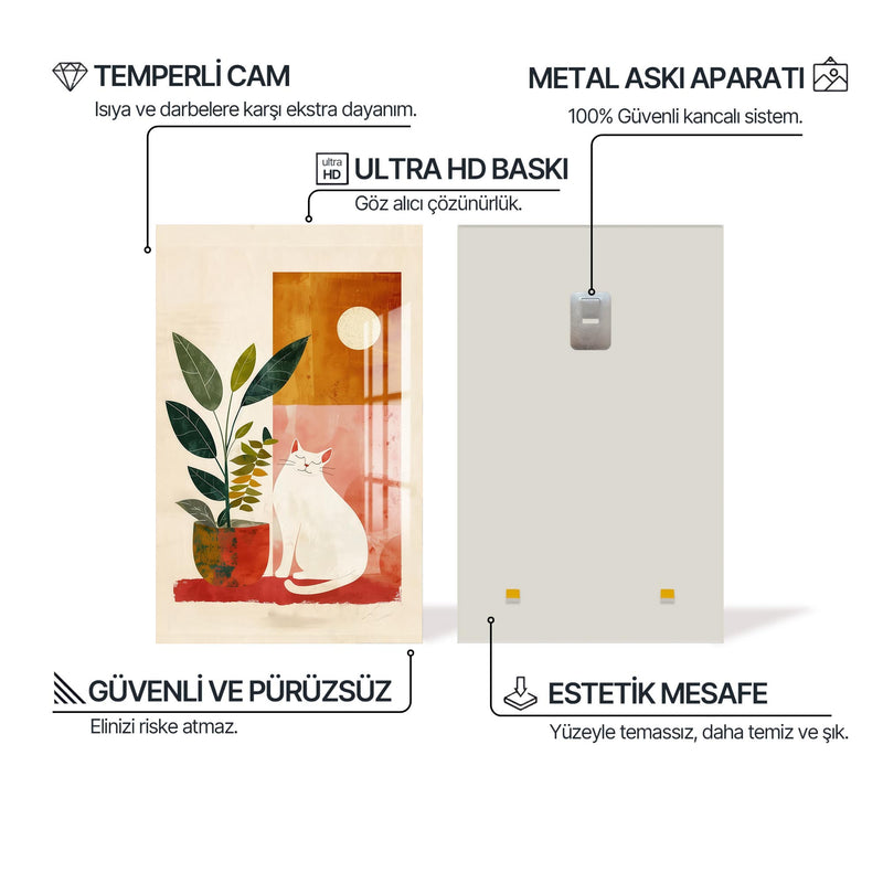 Bohem Kedi Cam Tablo – Cam Tablo