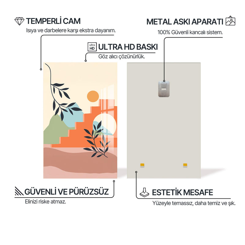 Bohem Plaj Cam Tablo – Cam Tablo
