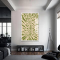 Yaprak İzleri Cam Tablo – Beyaz Çerçeveli Cam Tablo