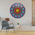 Mandala Yuvarlak Cam Tablo
