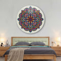 Mandala Yuvarlak Cam Tablo