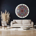Mandala Yuvarlak Cam Tablo