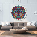 Mandala Yuvarlak Cam Tablo