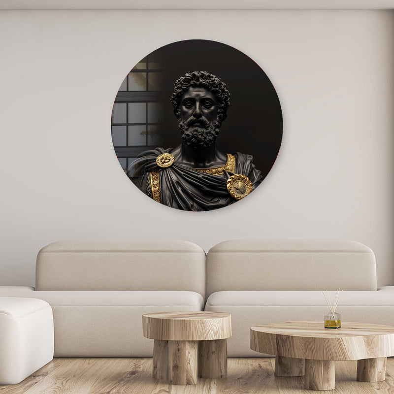 Marcus Aurelius Yuvarlak Cam Tablo