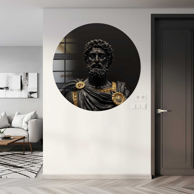 Marcus Aurelius Yuvarlak Cam Tablo
