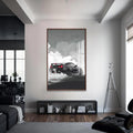 Greyline Custom Cam Tablo – Ceviz Çerçeveli Cam Tablo