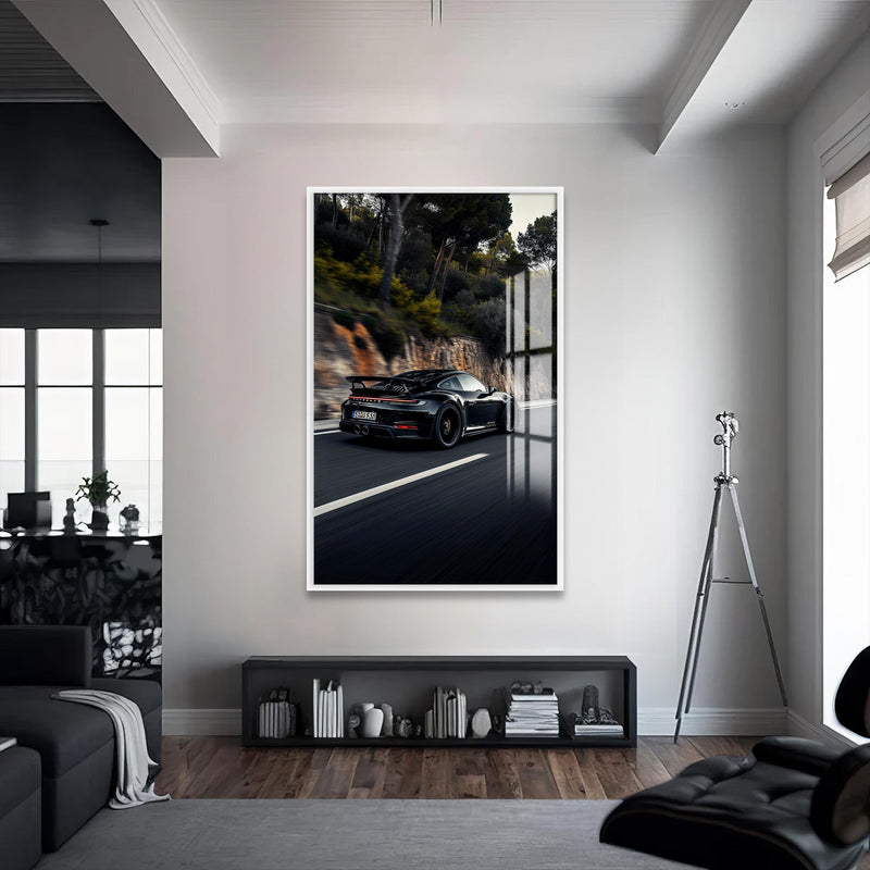 Pastel Fuel Cam Tablo – Beyaz Çerçeveli Cam Tablo