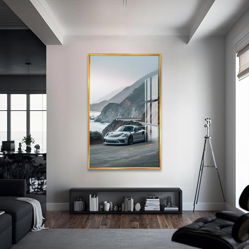 Sakura Speed Cam Tablo – Altın Çerçeveli Cam Tablo