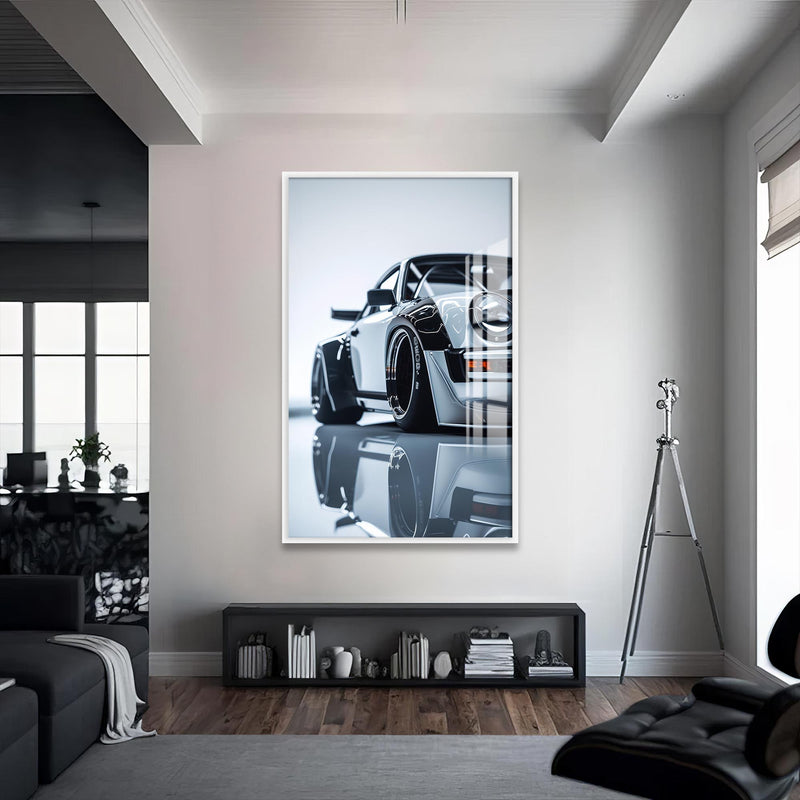 Peachline Cam Tablo – Beyaz Çerçeveli Cam Tablo