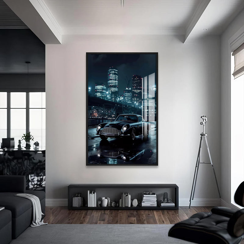 Neon Rust Cam Tablo – Siyah Çerçeveli Cam Tablo