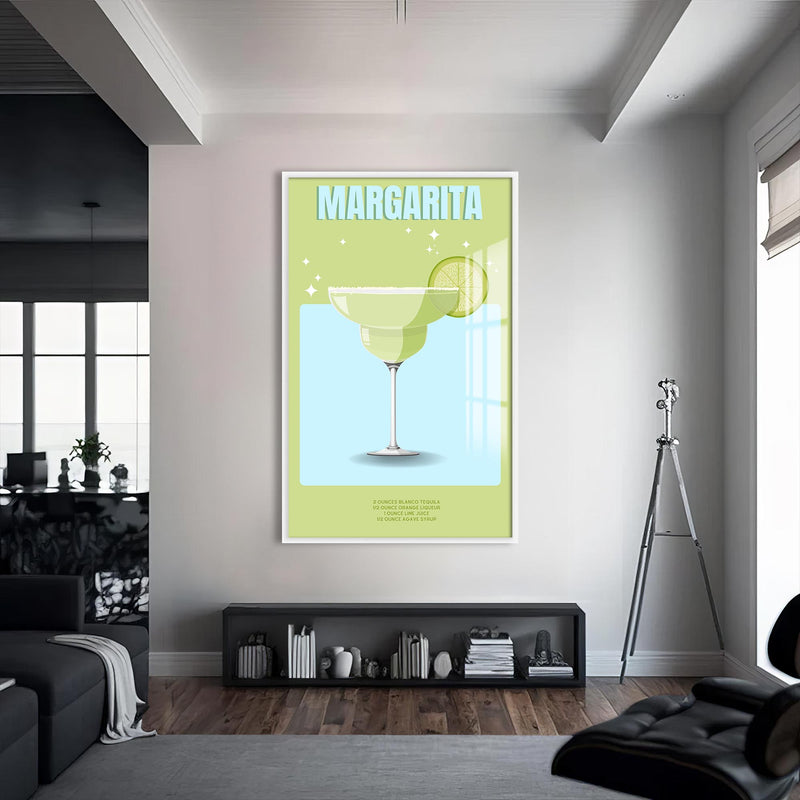 Margarita Cam Tablo – Beyaz Çerçeveli Cam Tablo