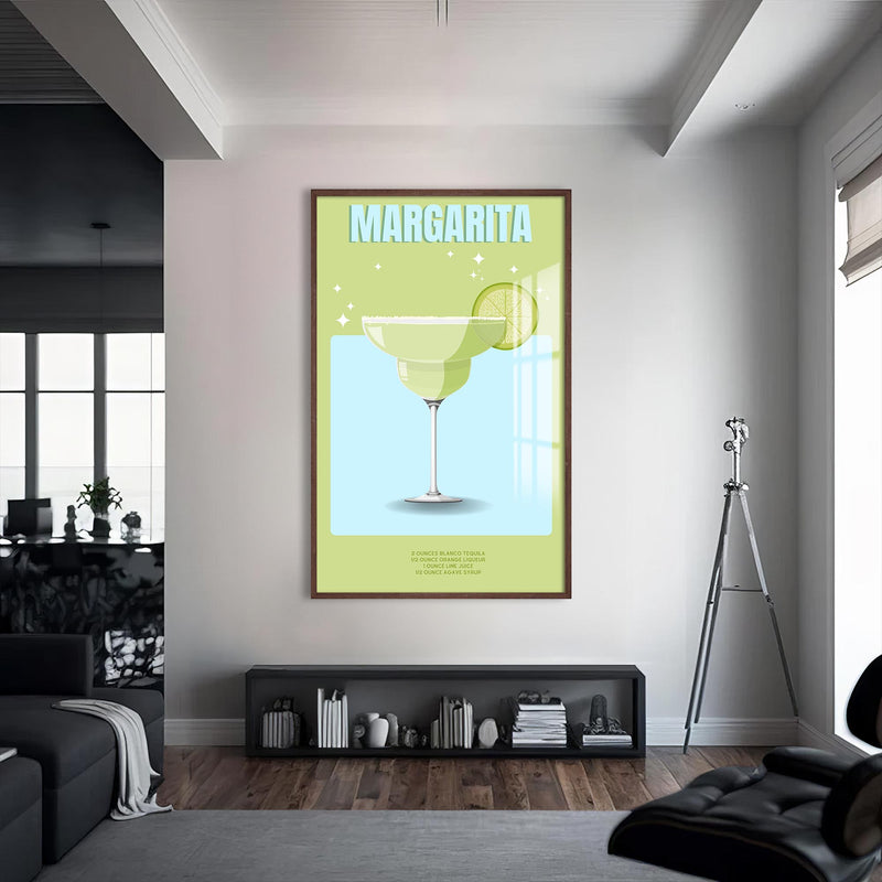 Margarita Cam Tablo – Ceviz Çerçeveli Cam Tablo