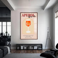 Aperol Spritz Cam Tablo – Ceviz Çerçeveli Cam Tablo