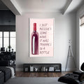 Trapped Bottle Cam Tablo – Beyaz Çerçeveli Cam Tablo