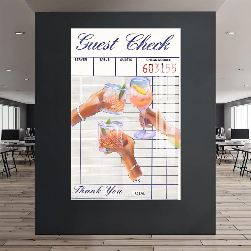 Üçlü Cheers Cam Tablo – Cam Tablo