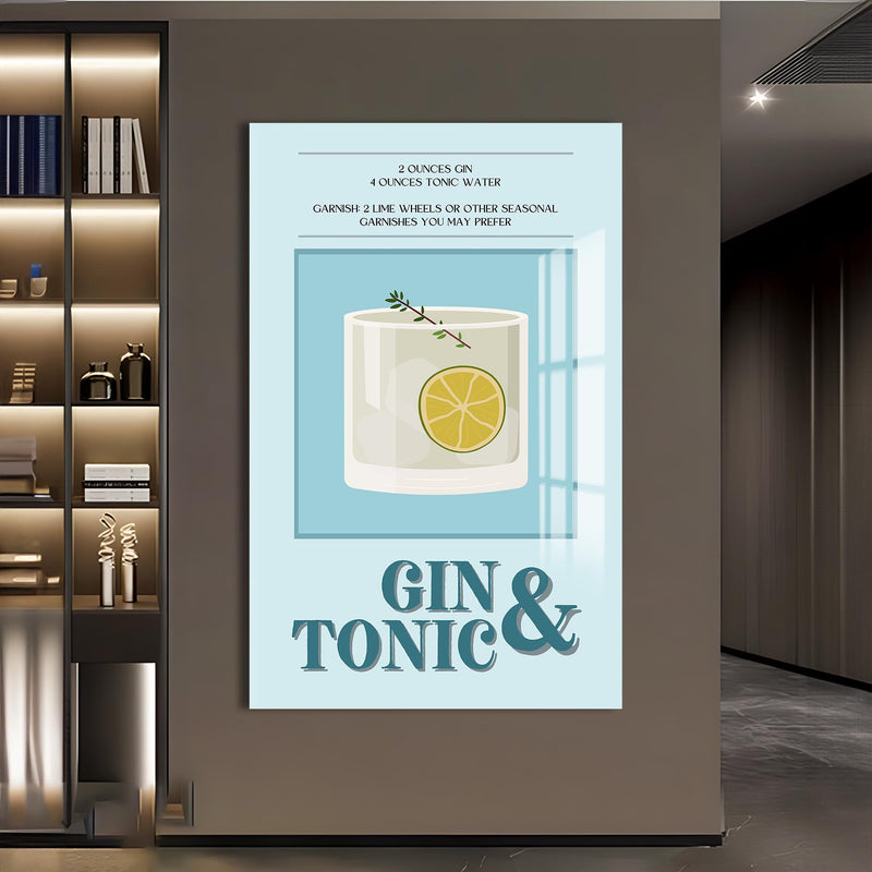 Gin & Tonic Cam Tablo – Cam Tablo