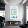 Gin & Tonic Cam Tablo – Ceviz Çerçeveli Cam Tablo
