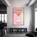 Cosmopolitan Cam Tablo – Ceviz Çerçeveli Cam Tablo