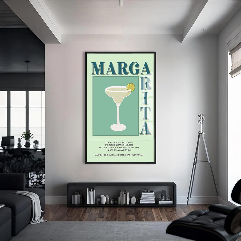 Margarita Cam Tablo – Siyah Çerçeveli Cam Tablo